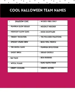 Cool Halloween Team Names 