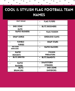 540+ Creative Flag Football Team Names to Stand Out 2 Trendy flag football team names ideas for competitive teams