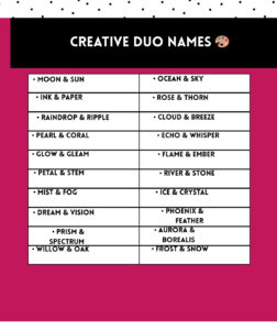 Creative Duo Names