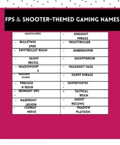 Cool and powerful shooter and FPS-inspired gamer tags