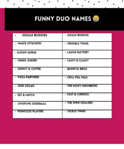 Funny Duo names