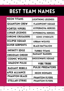 300+ Best Team Names for Every Squad; Funny, Creative & Unique Ideas 1 best team names