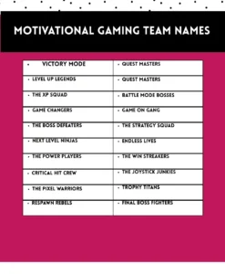 Motivational Gaming Team Names (1)