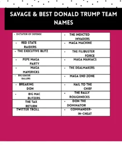 351+ Donald Trump Fantasy Football Team Names: Savage, Funny & Best Picks 2 Savage Best Donald Trump Team Names 1