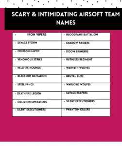 501+ Tactical Airsoft Team Names to Dominate the Field 🔫 Ultimate List 2 Scary & Intimidating Airsoft Team Names