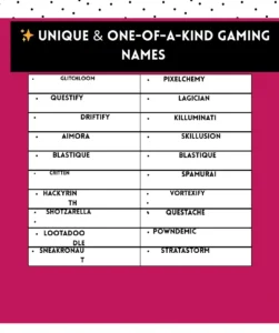 Creative and original gaming name ideas that stand out from the crowd