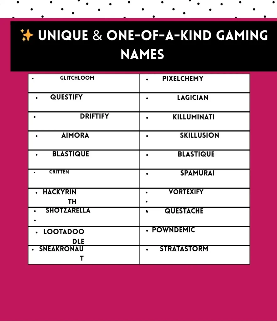 Creative and original gaming name ideas that stand out from the crowd