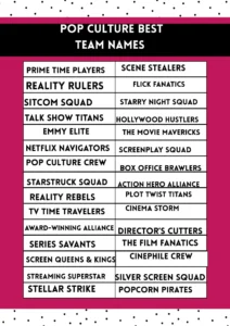 300+ Best Team Names for Every Squad; Funny, Creative & Unique Ideas 2 pop culture team names