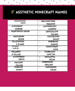 Aesthetic Minecraft names with unique, creative, and stylish vibes for gamers who want a standout identity.