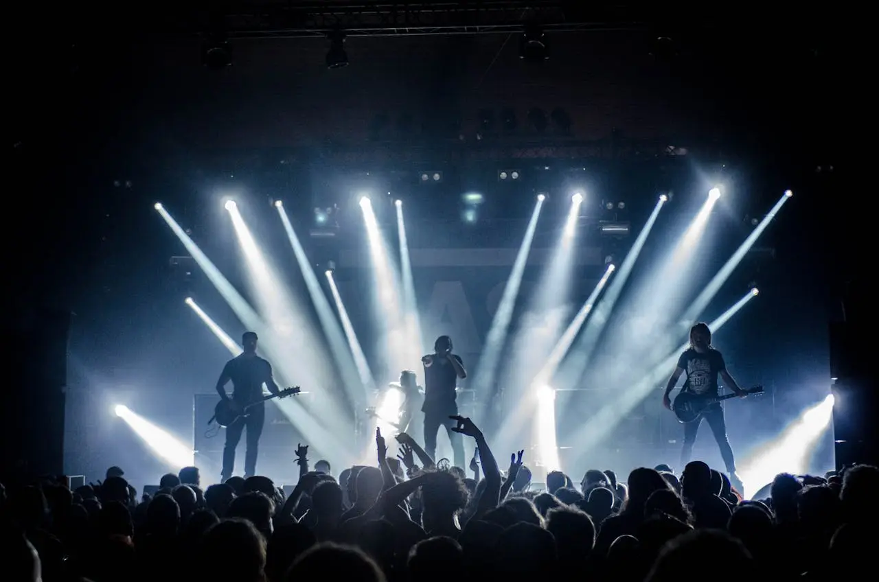 “Friends enjoying a fun music trivia night together at a pub”