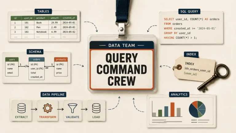 Creative data team name built from query schema table and pipeline concepts