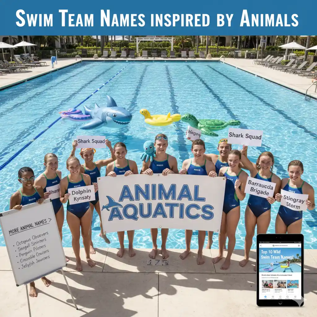 650+ Best Swimming Team Names That Are Funny, Cool & Creative 4 Animal inspired swim team names for competitive teams