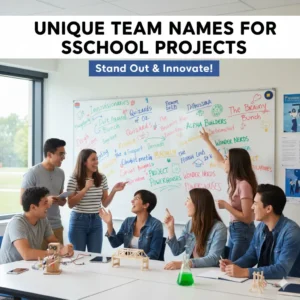 Creative and unique team names for school projects and class groups