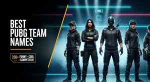 Best PUBG team names banner with a competitive gaming team setup