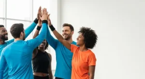 Group of people finalising team name